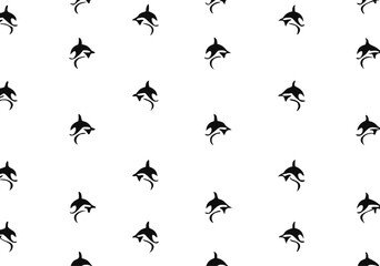 seamless shark pattern vector illustration