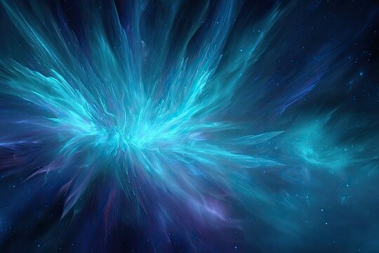 Abstract Cosmic Explosion In Deep Space - Powered by Adobe