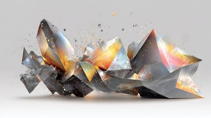 Abstract Geometric Shapes Explosion