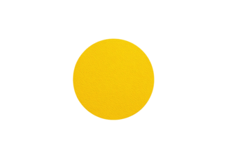 Yellow circle centered against stark black background