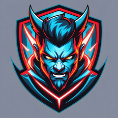 A golden winged heraldic shield emblem with royal crown and laurel wreath