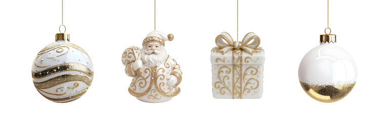 White & Gold Luxury Christmas Ornaments