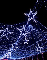 Decoration with stars in night