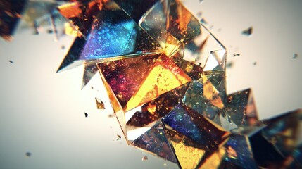 Abstract Geometric Shapes In Vibrant Colors