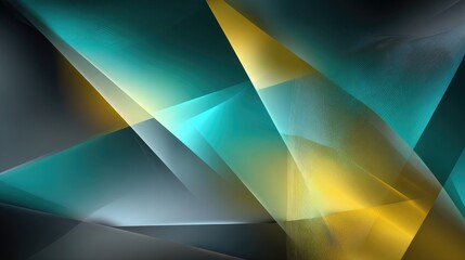 Abstract Geometric Design With Teal Gold Triangles