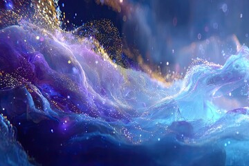 Abstract Cosmic Galaxy Digital Art