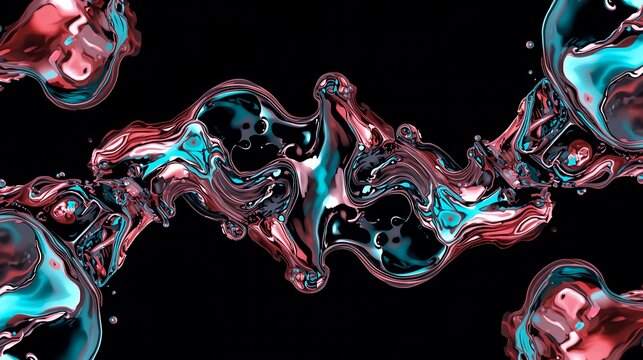 Seni abstrak cair yang menakjubkan dengan gerakan dinamis dan warna-warna cerah, cocok untuk latar belakang modern atau proyek desain kreatif, visual yang elegan dan dinamis.