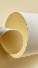 Rolled Light Cream And Silver Paper Design