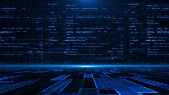 Technological Digital Line Space Background(After Effects production)