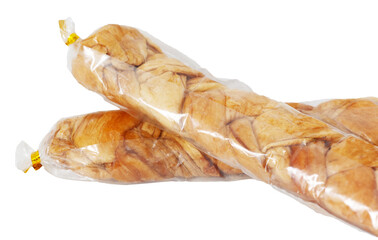 Dried melon isolated on white background