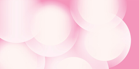 Minimalist banner background, pastel colorful, pink and yellow gradations. Circle effect style geometric modern art