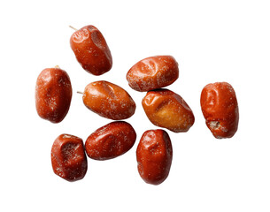 Elaeagnus fruits isolated on white background. Close-up