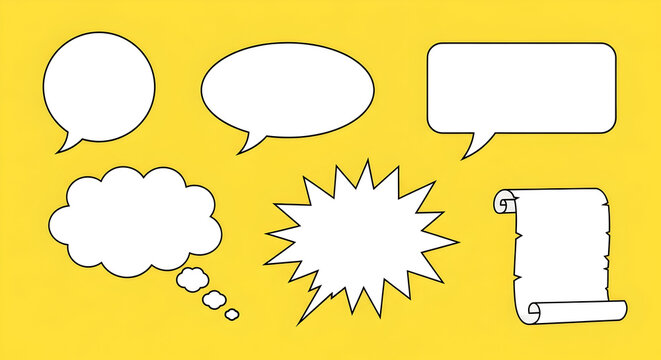 A Collection of Comic and Thought Bubbles