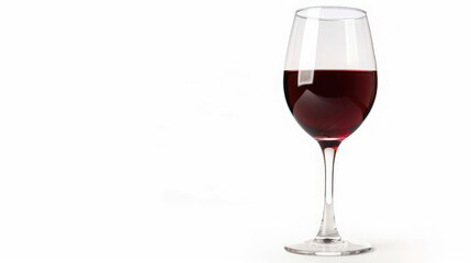 glass of red wine isolated on white background