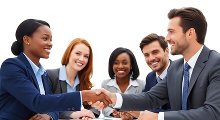Business handshake concept teamwork agreement