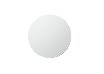 White circle center image on black, slightly raised edge