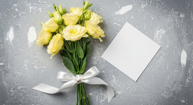 Send elegant yellow flowers with custom note for heartfelt message