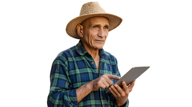 elderly man with laptop