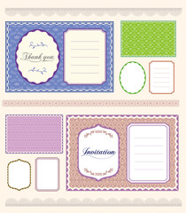 ファンシーなラベルのバリエーション パターン レース 花