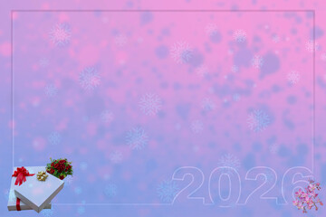 Abstract background or card template for 2026 new year.