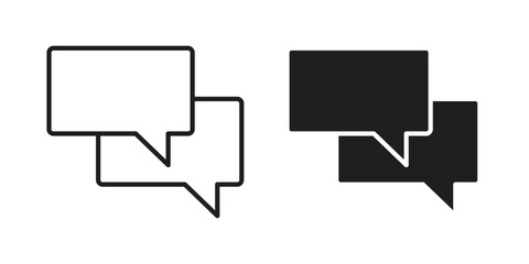 Fototapeta premium Discussion icons in different style, sign or symbol, suitable for apps and websites