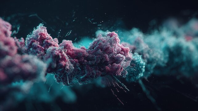 Abstract Colorful Particle Smoke Clouds
