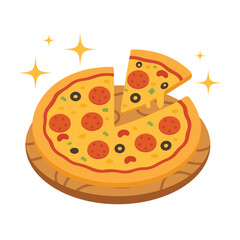 World Pizza Day Celebration Pizza Illustration