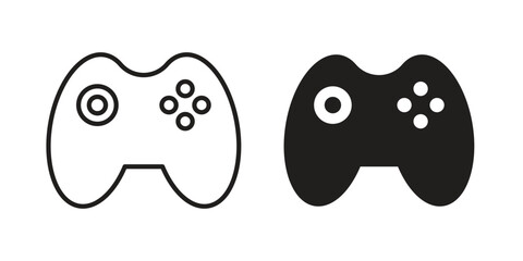 Game controller icons in different style, sign or symbol, suitable for apps and websites © Gopal