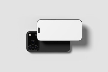 Fototapeta premium Modern Smartphone Mockup – Premium Front & Back Mobile Display Template