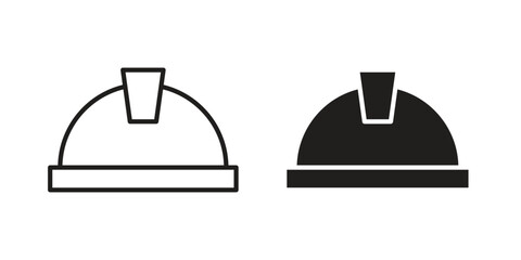 Helmet icons in different style, sign or symbol, suitable for apps and websites