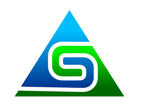 GS delta logo,gs creative logo,gs triangle logo