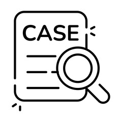 Modern design icon of case study