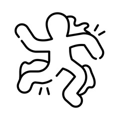 Modern design icon of murder trace