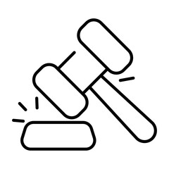 An editable design icon of auction