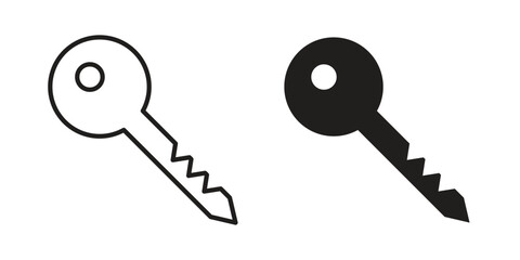 key icons in different style, sign or symbol, suitable for apps and websites