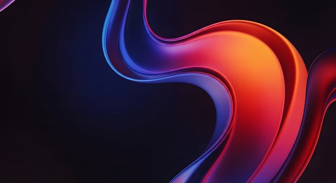 Vibrant swirling colors of blue purple and orange abstract background
