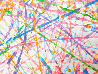 Fototapeta premium Colorful Abstract Lines Pattern with Dynamic Brush Strokes 03