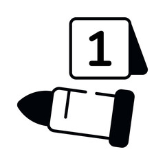 Modern design icon of murder date