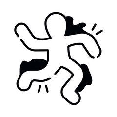 Modern design icon of murder trace