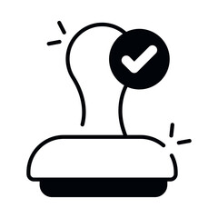 A unique design icon of stamp