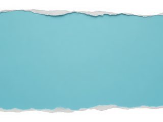 Torn paper edge blue background isolated on a transparent background