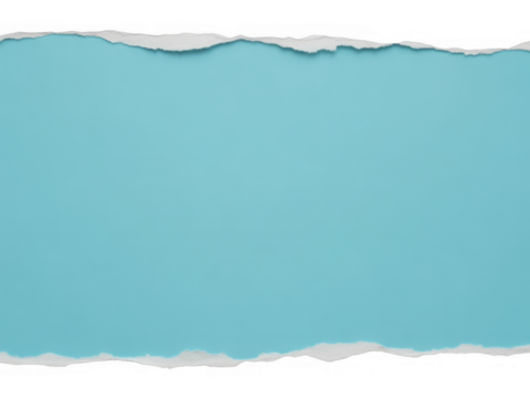 Torn paper edge blue background isolated on a transparent background
