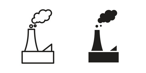 Pollution icons in different style, sign or symbol, suitable for apps and websites