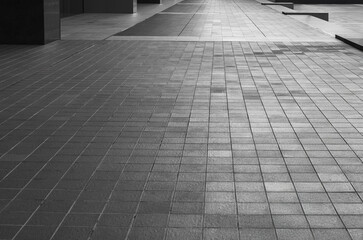 Fototapeta premium Black and white walkway stairs outdoor and background photo