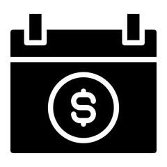 Clean Fiscal Year  icon glyph in vector illustration financial management, accounting tasks, and business organization. Simple modern line style for apps, reports, and digital dashboards.