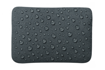 Water drops forming on a hydrophobic gray surface illustrating liquid repellency, protection, and fresh condensation
