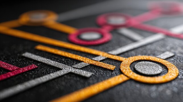 Close-up view of a game board representing corporate innovation alignment roadmap concept and strategic planning