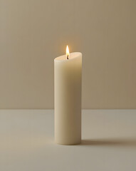 burning candle in the dark