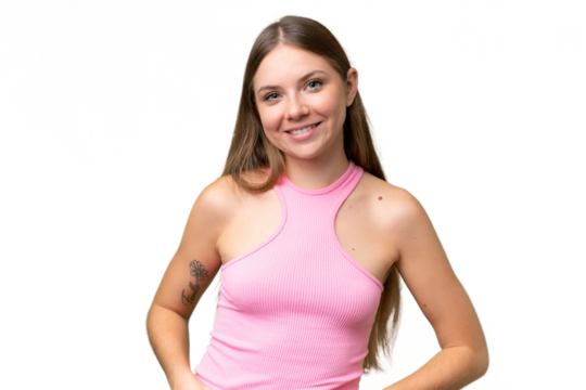 Young beautiful blonde woman over isolated background laughing - Powered by Adobe