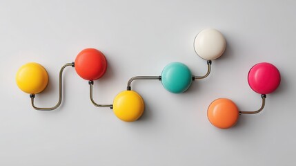Wall mounted light fixture illuminating space and enhancing aesthetic in corporate innovation system roadmap concept